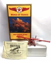 Wings on Texaco 1929 Curtiss Robin Airplane Bank