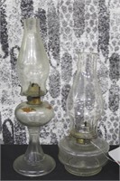 PAIR OIL LAMPS