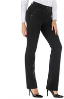 New Professional Women's Black Stretch Pull on