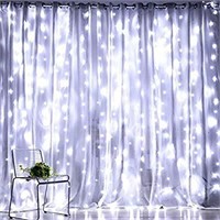LED Fairy Curtain Lights Battery or USB Plug in,