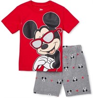 NEW- Mickey Mouse French Terry T-Shirt Shorts S