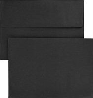 Juvale 100 Pack Black A7 Envelopes for 5 x 7