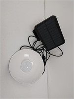 Tested Solar panel hanging lamp, lamp shade has a