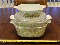 4 pc. Corning Ware, Floral