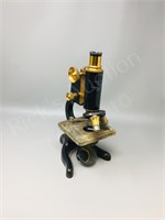 vintage microscope, cast chassis, Watson & sons