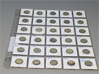 Canada- sheet of silver 10 cent coins 1907-67