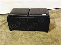 Leather ottoman / coffee table