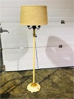 Cream color tri-light floor lamp