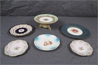 Lot of 5 Collector Plates & Cake Stand