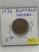 1936 VF Buffalo Nickel