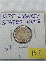 1875 CF Liberty Seated Dime1875 CF Liberty Seated
