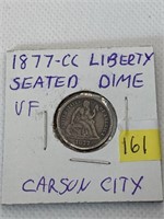 1877 CC VF Liberty Seated Dime