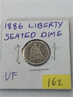 1886 VF Liberty Seated Dime