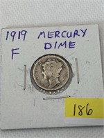 1919 F Mercury Dime