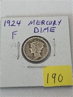 1924 F Mercury Dime