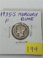 1935 S Mercuy Dime