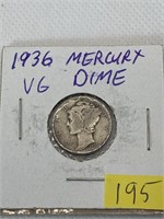 1936 VG Mercury Dime