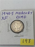 1940 S XF Mercury Dime