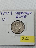 1941 S VF Mercury Dime
