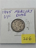 1945 VF Mercury Dime