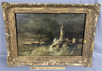 Henry King Taylor Antique Seascape Oil Painting