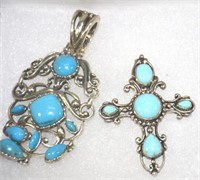 2-LADIES STERLING SILVER PENDANTS!- HIGH QUALITY !