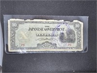 1940s Occupied Japan 10 Pesos Note