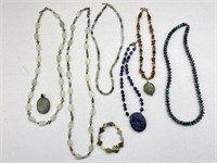 Natural Stone Beaded Jewelry: Necklaces, Pendants