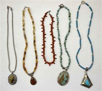 Chain, Natural Stone/ Beaded & Coral Necklaces