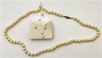 String Of Pearls Necklace 14k Gold Chain Pearl Set