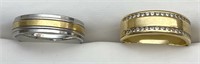 14k Gold Ring, 10k Gold & Stainless Steel Ring