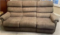 La-z-boy Brown Fabric Dual Recliner Sofa