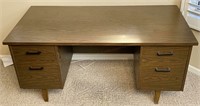 Brown Laminated Four Drawer Desk
