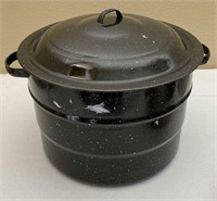 Large Porcelain Enamel Canning/ Steaming Pot
