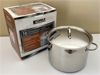 Kenmore 16 Quart Stainless Steel Stock Pot W/ Lid
