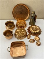 Decorative Copper: Pots, Molds, Platter, Angel