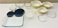 Pyrex, Fire King Cover Dishes, Bowls, Casserole