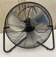 20 Inch Round Metal Cage Electrical Fan In Black