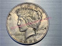 1922-D Peace silver dollar (90% silver) #15