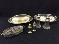 Lot of 5 Silverplate Serving Pieces Including
