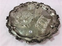 Group Including Lg. Fancy Silver Plate Tray