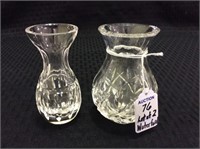 Lot of 2 Sm. Waterford Crystal Vases (4 Inches