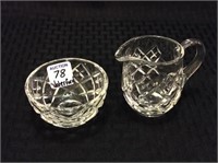 Waterford Crystal Creamer & Sugar Set