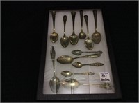 Lot of 12 Various Sterling SIlver Spoons