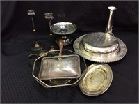 Lg. Group of Silver Plate Pieces Including