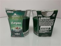 Lot of 2 Glade Candles Icy Evergreen Forest
