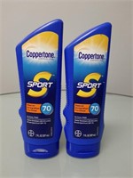 Lot of 2 Coppertone Sport Sunscreen Lotion