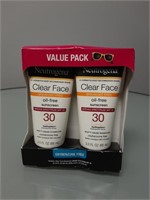 2-Pack Neutrogena Clear Face Oil-Free Sunscreen