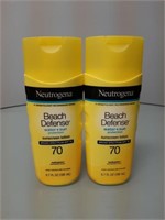 Lot of 2 Neutrogena Beach Defense Sunscreen