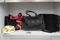 2 Lg. Purses - Messenger Bag - Make-up Bag